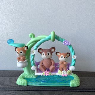 Sylvanian Families Deer Babies - Floral Swing Set