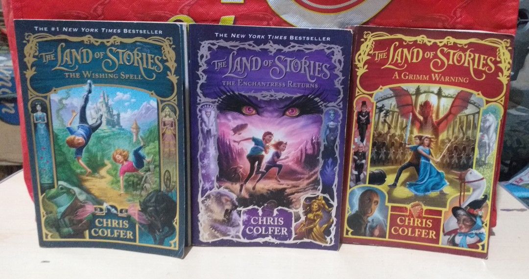 THE LAND OF STORIES (COMPLETE SERIES) (Category: Storybooks) located in Manila. Submitted by eda__ (Listing ID 1360228551, Image 3). Description: -willing to sell individual books, 300 a piece -follows twins Alex and Conner as they finds themselves in the world of fairytales. Still grieving the lost of their father who flourished in telling these same tales, they now have to survive a whole new world that seems strangely familiar and calls to the