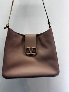 VALENTINO VSling Hobo Camel Rose Grainy Bag