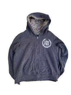 Y2k Victorias Secret Pink Zip Up Fur Hoodie Jacket
