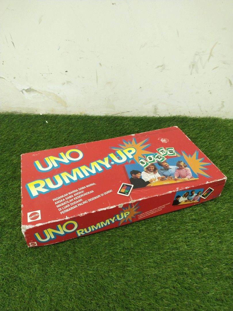 Vintage 1993 Mattel UNO Rummy Up Tile Board Game Bahasa Melayu Edition ...