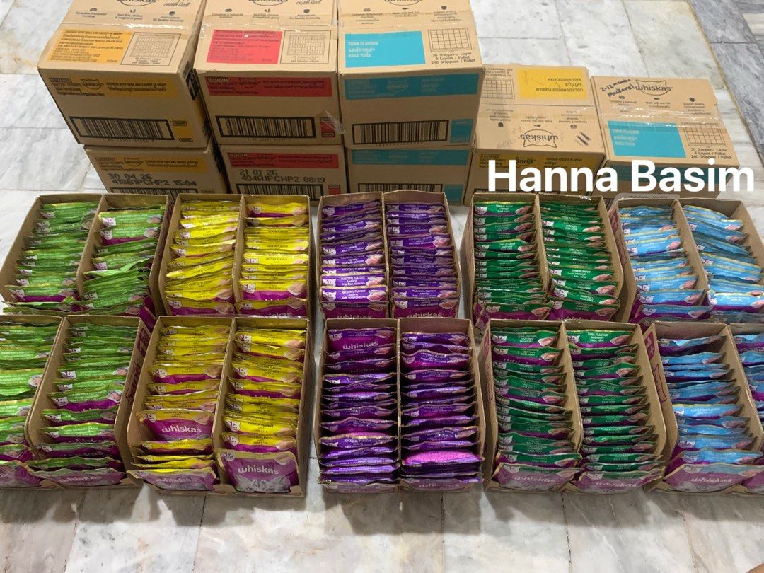 Whiskas Wet Cat Food (Category: Pet Food) located in San Juan City. Submitted by ph_gadgets_hub (Listing ID 1360258385, Image 3). Description: available💕💕🙂😇 1+ Tuna 80g ₱26 1+ Tuna and White Fish 80g ₱26 1+ Ocean Fish 80g ₱26 1+ Mackerel 80g ₱26 1+ Chicken 80g ₱26 1box 28pcs 1+ adult ₱728 2-12 Months Tuna Jr 80g ₱29 2-12 Months Mackerel Jr 80g ₱29 2-12 Months Chicken Jr 80g ₱29 1box 28pcs 2-12months junior ₱812 1+ Tasty Mix Seafood/Cocktail ₱