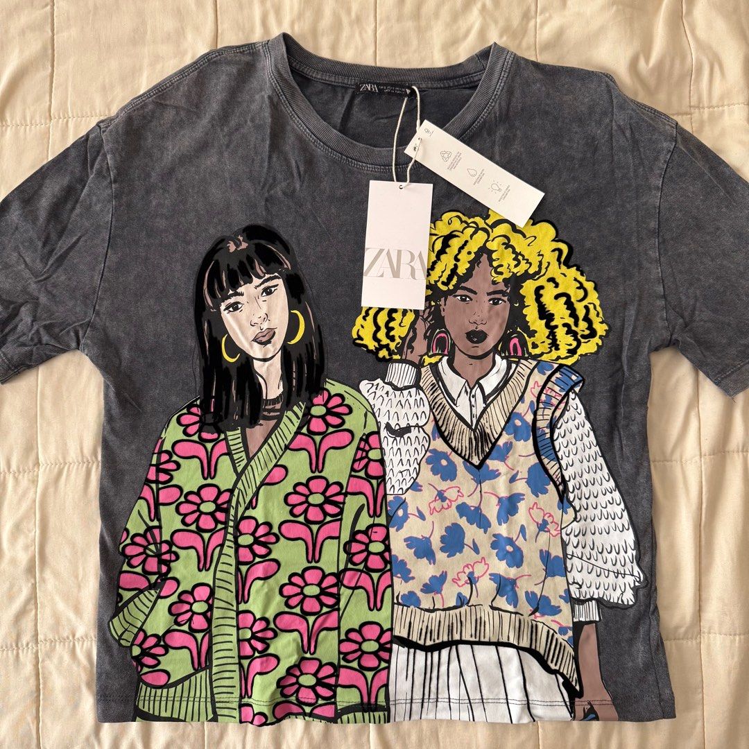 Zara Girl Print TShirt (Category: Shirts) located in Quezon City. Submitted by aakar (Listing ID 1360285699, Image 1). Description: .