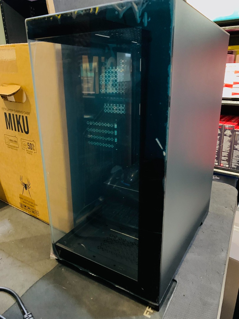 1STPLAYER Miku MI2 Gaming PC Case M-ATX Tempered Glass Front Side Black ...