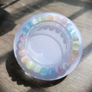 療癒之石: 馬卡龍夢幻彩虹色系透石膏石手串 Rainbow Selenite Bracelets64203548343042110
