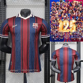 ⚡ 巴塞隆拿 Barcelona 125th Anniversary  jersey 波衫 125週年 紀念版 球衣 Barça 💎紫鑽商家💎 所有衫款/球員/號碼全齊。有鐘意嘅款直接帶圖詢價。（Players name and number can be customize） 巴塞羅那 Lewandowski Yamal Raphinha Gavi Pedri64176334882819110