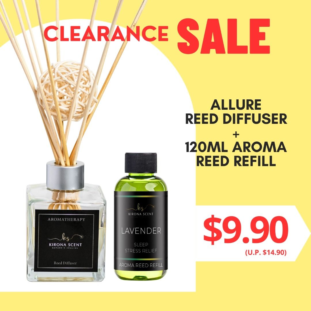 Allure Reed Diffuser + 120ml Aroma Reed Refill💚