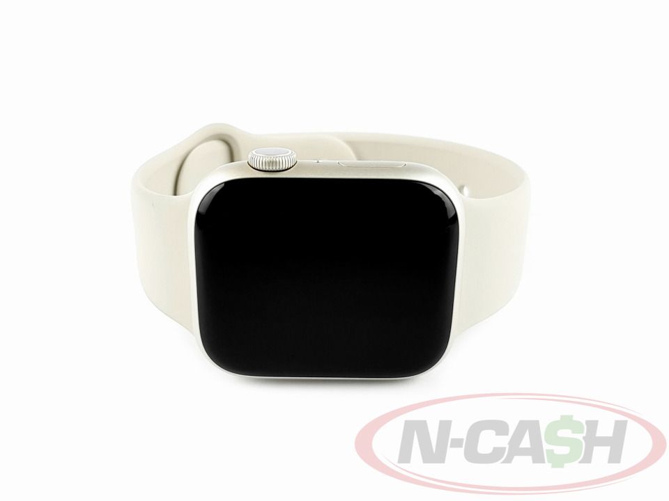 Apple Watch Series 8 45mm (Category: Luxury Watches) located in Makati City. Submitted by luxury_by_ncash_2 (Listing ID 1360463472, Image 1). Description: N-Cash Pawnshop "Instant Cash for Bags, Watches, Cars, and Electronics" https://www.ncash-pawnshop-philippines.com/ Apple Watch Series 8 45mm Starlight MNP23ZP/A Appearance is 9.8 out of 10. Perfect working condition. Unit comes with sport band, USB-C magnetic charging cable, manual and box. No