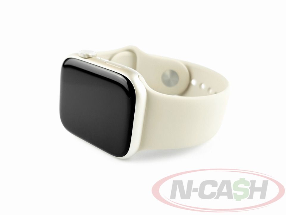 Apple Watch Series 8 45mm (Category: Luxury Watches) located in Makati City. Submitted by luxury_by_ncash_2 (Listing ID 1360463472, Image 3). Description: N-Cash Pawnshop "Instant Cash for Bags, Watches, Cars, and Electronics" https://www.ncash-pawnshop-philippines.com/ Apple Watch Series 8 45mm Starlight MNP23ZP/A Appearance is 9.8 out of 10. Perfect working condition. Unit comes with sport band, USB-C magnetic charging cable, manual and box. No