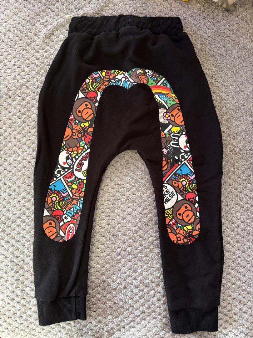 Bape pants for 5 years old (Category: Babies & Kids Fashion) located in Quezon City. Submitted by _mgnmn (Listing ID 1360396779, Image 1). Description: Almost new condition.