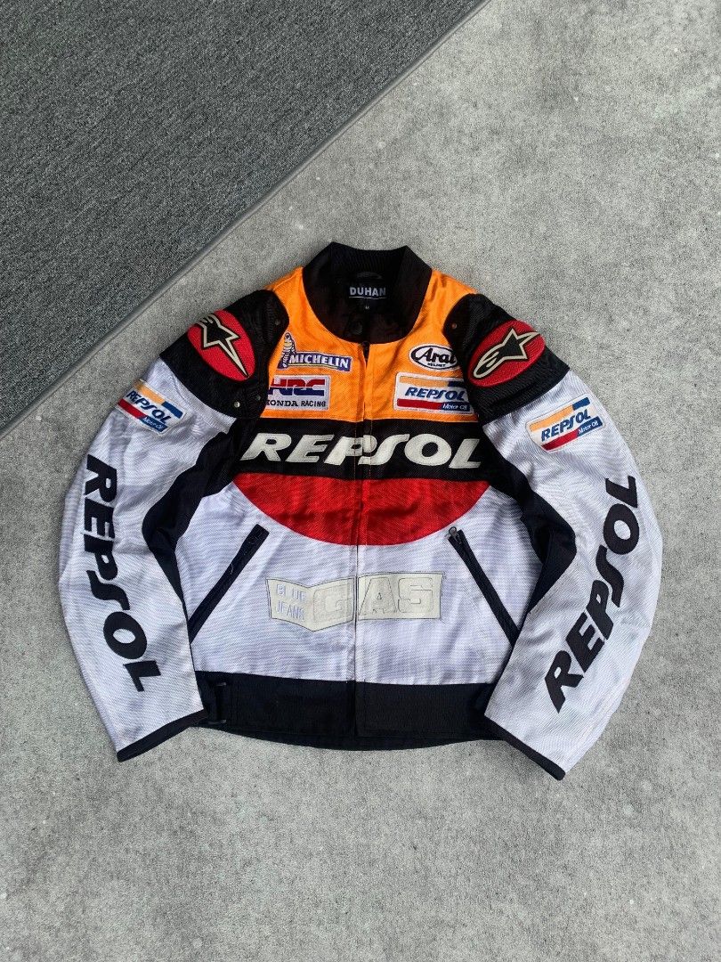 Duhan Honda Repsol motorcycle jacket, Fesyen Pria, Pakaian , Baju ...