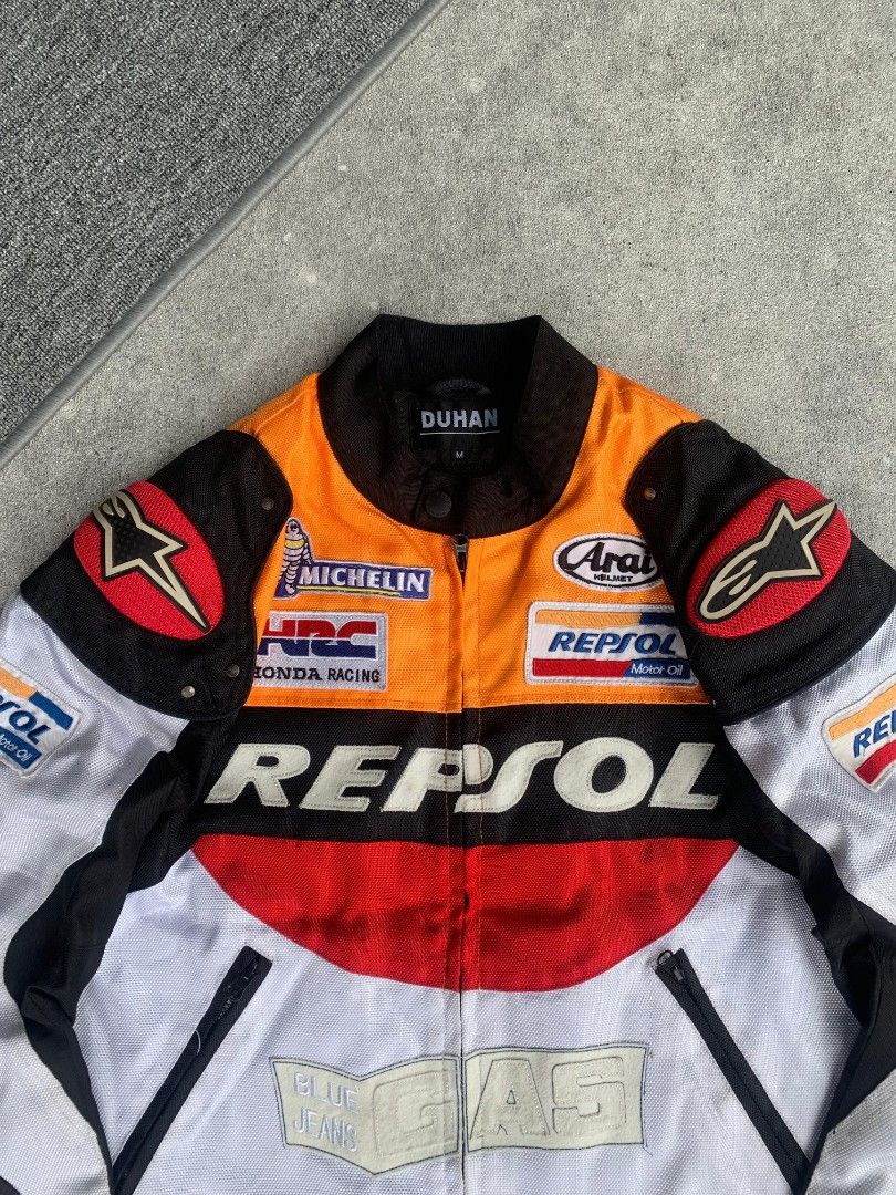 Duhan Honda Repsol motorcycle jacket, Fesyen Pria, Pakaian , Baju ...