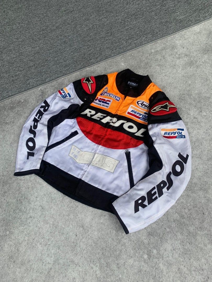 Duhan Honda Repsol motorcycle jacket, Fesyen Pria, Pakaian , Baju ...