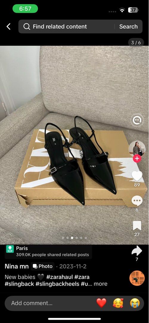 LF this zara black kitten heels (Category: Heels) located in Davao. Submitted by ericka08 (Listing ID 1360511215, Image 1). Description: Pm if you have this exact heels in size 36 pls❤️📍.