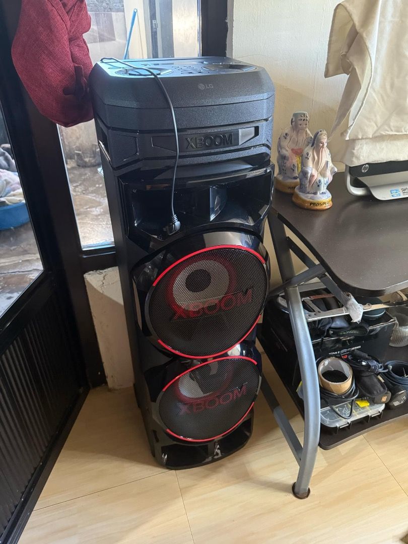 LG Xboom Speaker (Category: Soundbars, Speakers & Amplifiers) located in Caloocan City. Submitted by nksagabaen (Listing ID 1360555262, Image 3). Description: Hi the original price of this is 21,000 you can also check the website of Abenson. I will try to find the original receipt as this is under warranty. I will include 2 free Microphone that can be use for karaoke. .