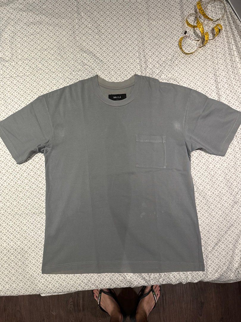 MNLA T-Shirt in Glacier Blue (Category: Tshirts & Polo Shirts ) located in Mandaluyong City. Submitted by RAG_ZNN (Listing ID 1360523821, Image 1). Description: MN+LA t-shirt (Glacier Blue) L - 29 inches W - 23 inches php 200 condition: washable stain, small faded spot (also for sale as pack with 4 other t-shirts for 1000) 📍Mandaluyong area ✅ available for shipping within NCR via Grab / Lalamove / LBC COP.