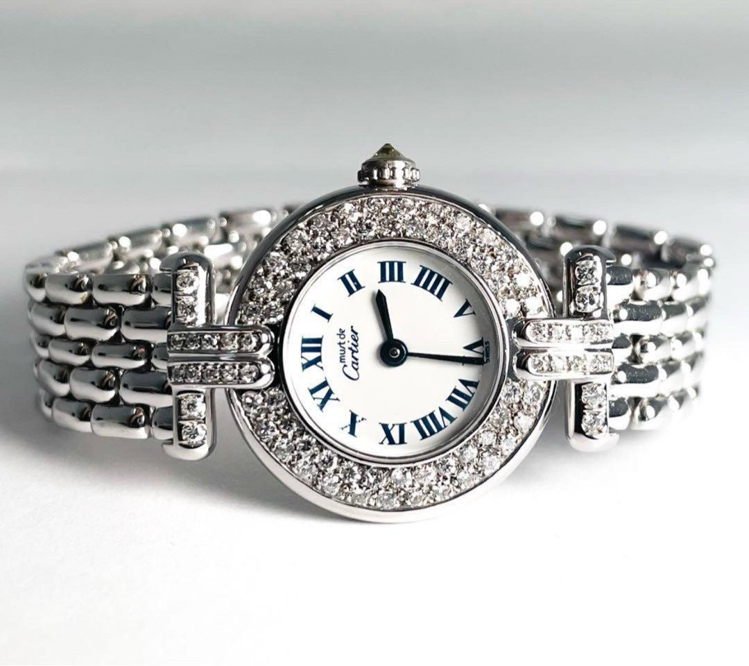 Must De Cartier with Diamonds (Category: Luxury Watches) located in Baliuag. Submitted by youlovewatches (Listing ID 1360434931, Image 1). Description: Must De Cartier with diamonds 220,000 Php Quartz Movement Stainless Steel strap Natural Diamonds (Bezel, Lugs, Crown) Case width approx. 23cm Wrist circumference approx. 15cm Condition: 9/10 All working Condition All Guaranteed Authentic Open for Layaway Set with: Original box and manual 📍Meet-up
