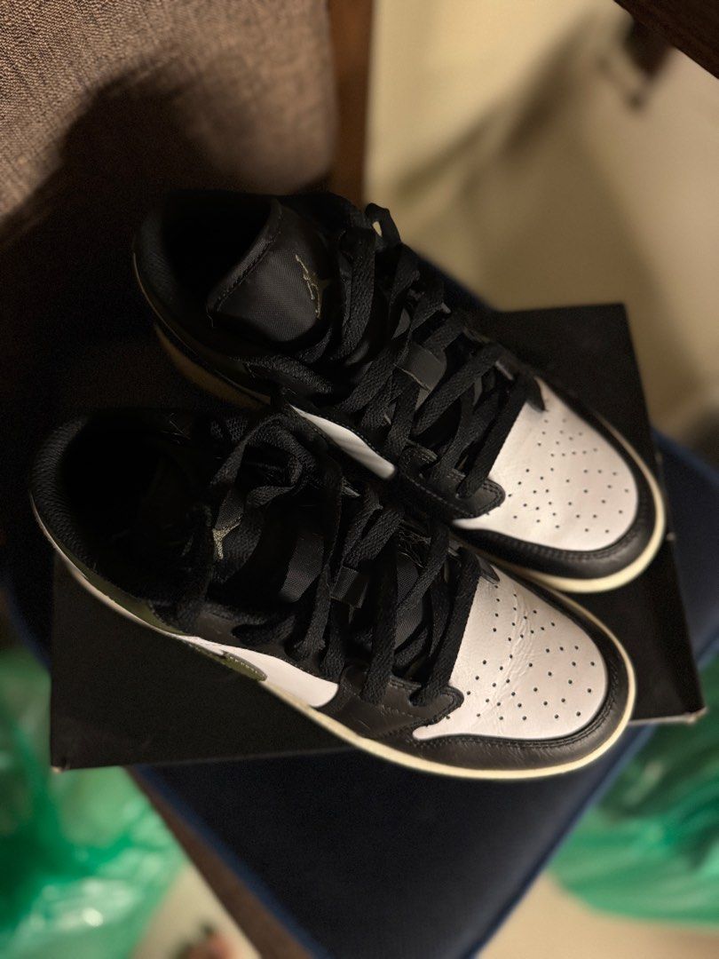 Nike Air Jordans Olive (Category: Sneakers) located in Makati City. Submitted by jessemoon (Listing ID 1360517075, Image 3). Description: Used 2x. Best fits Eu 38. Negotiable but lowballers will be blocked. Bought from footlocker BGC last December 2024.