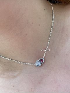 🎀SALE! PANDORA DOUBLE ELEVATED HEART NECKLACE