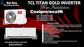 TCL split type aircon inverter