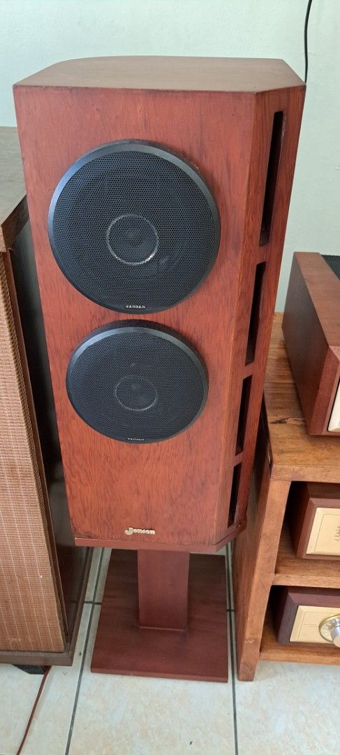 Vintage Jensen Floor standing speaker (Category: Soundbars, Speakers & Amplifiers) located in Manila. Submitted by jdvintageaudio (Listing ID 1360403829, Image 2). Description: all drivers working nice sound presentable cosmetics with custom solid mahogany wood stand bagbag qc 09 1777 11 566.