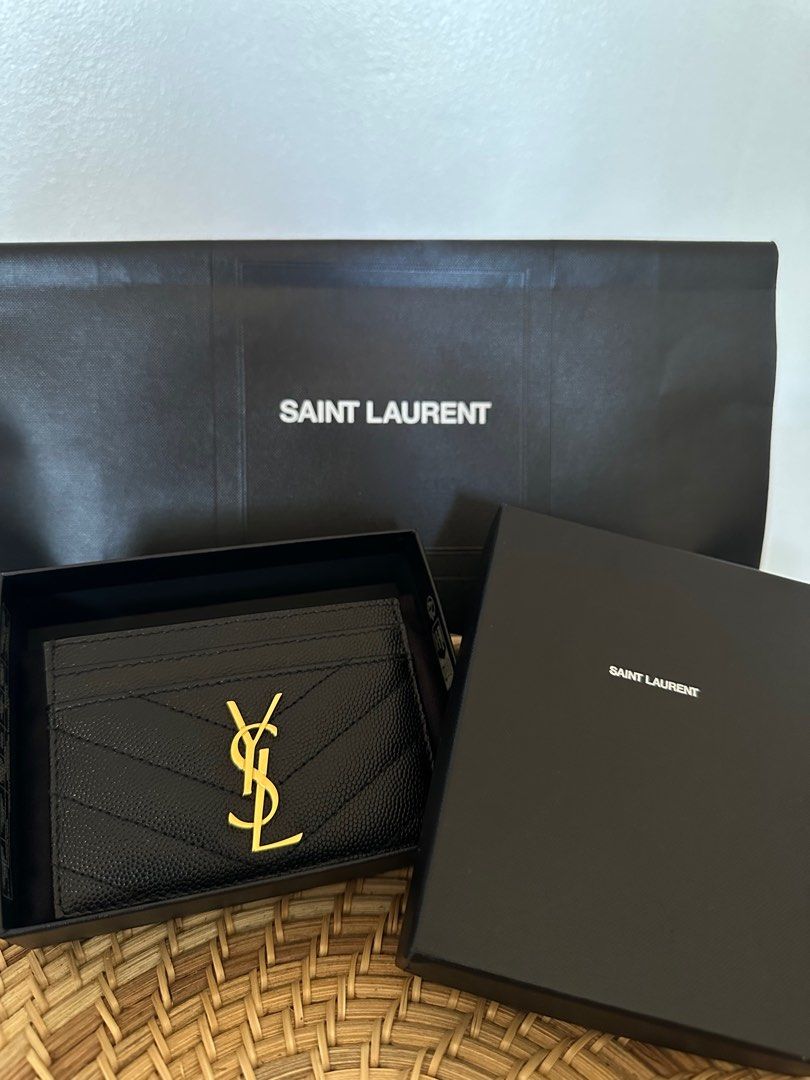 YSL Cassandre Matelassé Card Case in Grain De Pourde Leather (Category: Luxury Bags & Wallets) located in Las Pinas. Submitted by prelovedbycybs (Listing ID 1360447821, Image 1). Description: CONDITION: 10/10 PURCHASED:December 2024 INCLUSIONS: Paper bag, box, dust bag RFS: not using the item anymore .
