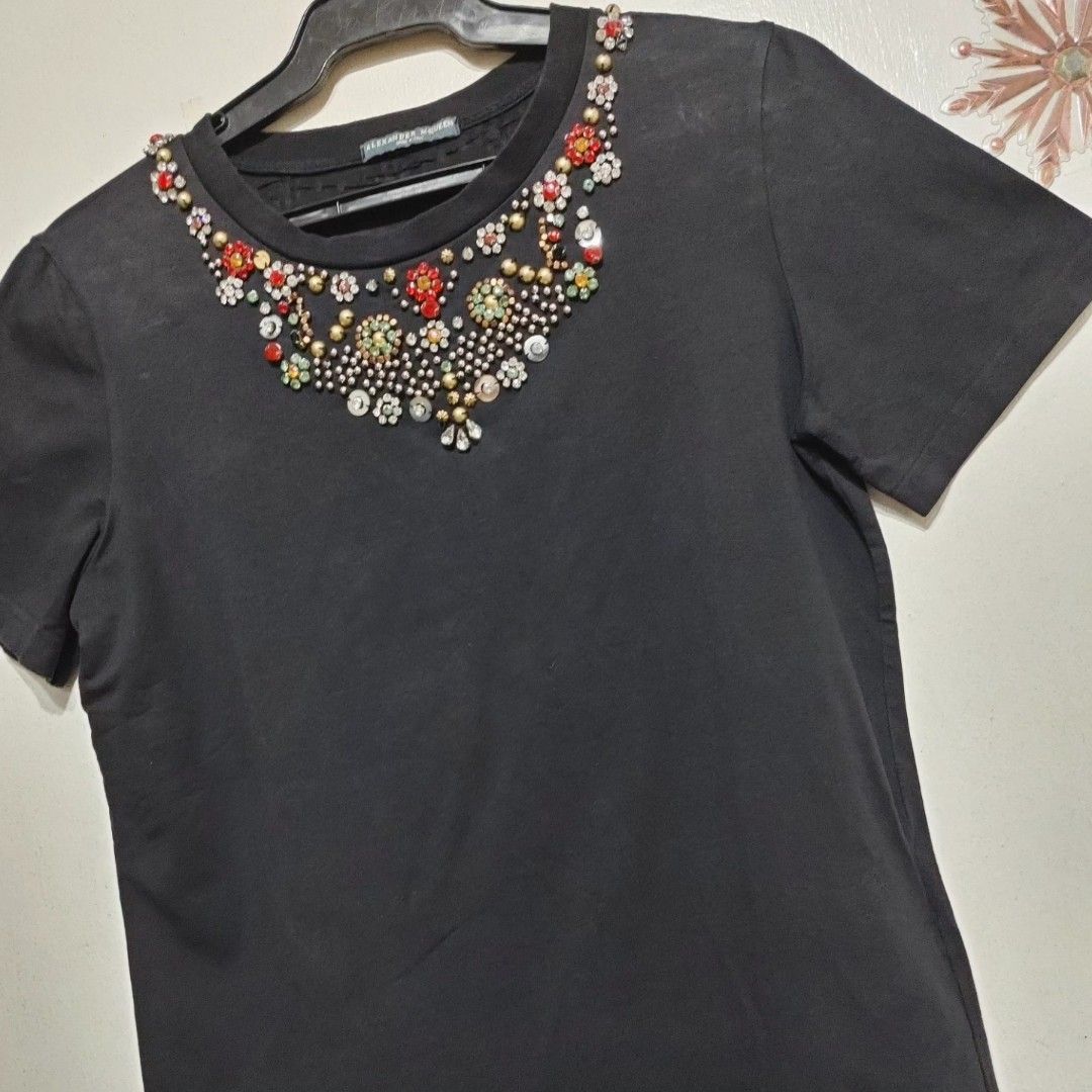 Alexander Mcqueen Gem Embellished Shirt (Category: Luxury Apparel) located in Quezon City. Submitted by chph1st (Listing ID 1360725368, Image 3). Description: size small.