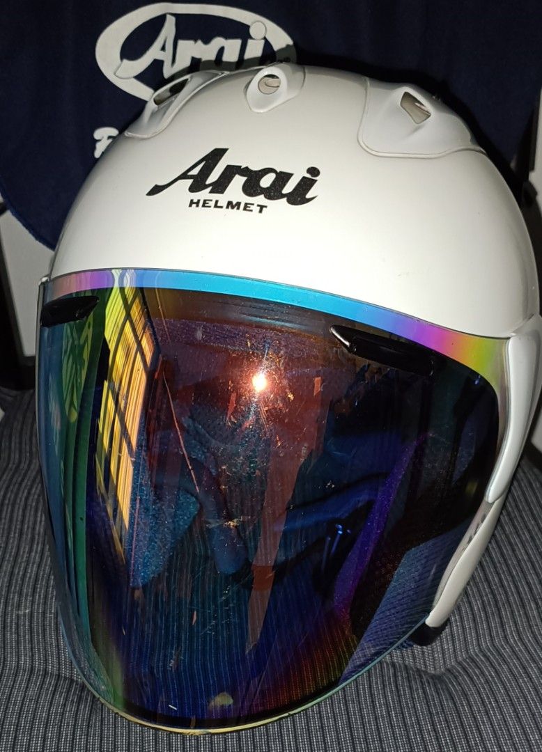 Arai SZ ram 2 White Large USED, Motorcycles, Motorcycle Apparel on