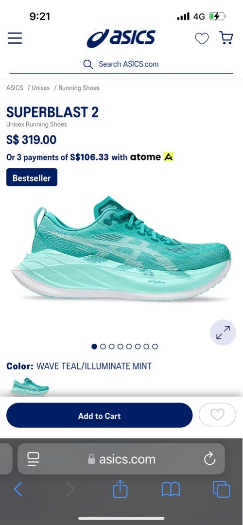 ASICS superblast 2 size 24.5cm BNWT, Women
