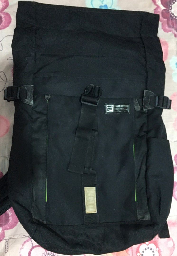 Authentic FILA Back Pack (Category: Backpacks) located in Valenzuela. Submitted by eugeneasis (Listing ID 1360619917, Image 3). Description: Authentic FILA Back Pack bought in Korea With Flaws due to frequent use No damage zippers are all in condition Negotiable price a little bit Black Color Can fit 15inch laptop.