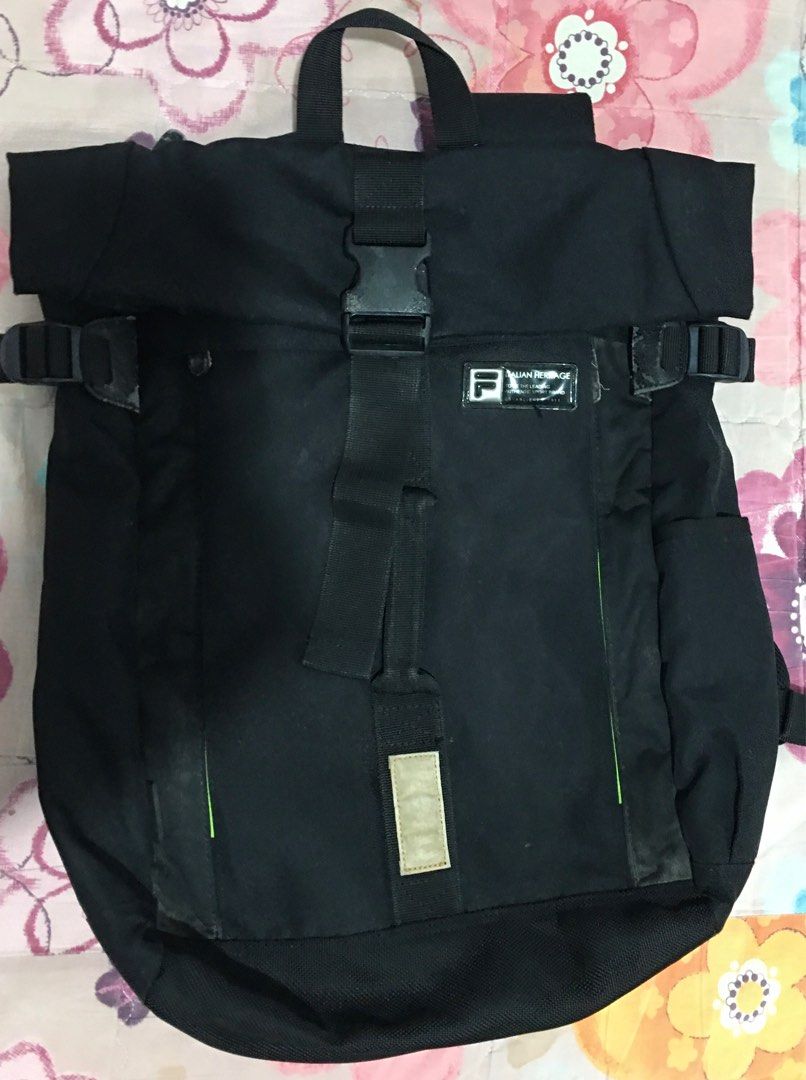 Authentic FILA Back Pack (Category: Backpacks) located in Valenzuela. Submitted by eugeneasis (Listing ID 1360619917, Image 1). Description: Authentic FILA Back Pack bought in Korea With Flaws due to frequent use No damage zippers are all in condition Negotiable price a little bit Black Color Can fit 15inch laptop.