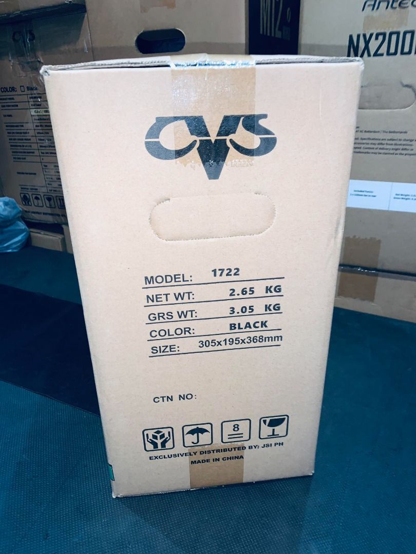 CVS 1722 M-ATX Computer PC Case Black with 750W PSU (Category: Computer Parts) located in Makati City. Submitted by nikzworldhustle (Listing ID 1360640462, Image 3). Description: CVS 1722 M-ATX Computer PC Case Black with 750W PSU *All our products are original with warranty. *Specifications may vary depending on the model/variant. *Terms and conditions apply. *Prices are subject to change without prior notice. INSTALLMENT OPTIONS - HomeCredit - 