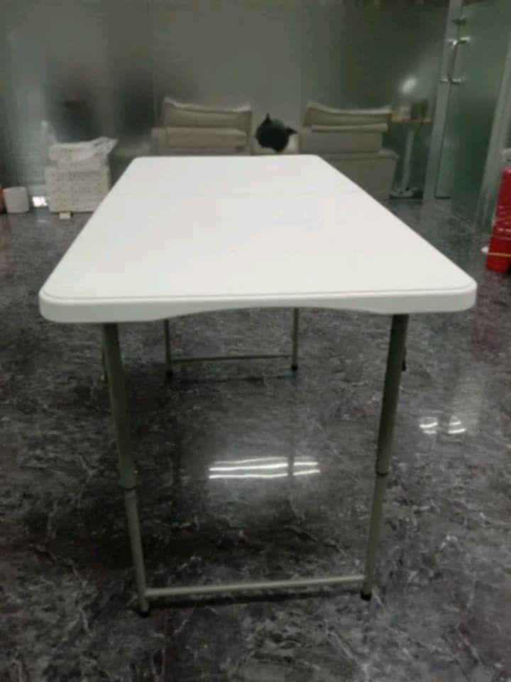Folding Table (Category: Table Linen & Textiles) located in Manila. Submitted by bambooreye87652 (Listing ID 1360604627, Image 2). Description: p1,350 - 4ft. p1,600 - 5ft. p1,700 - 6ft. Same day deliver Mop:Cod/Gcash/Bank transfer .