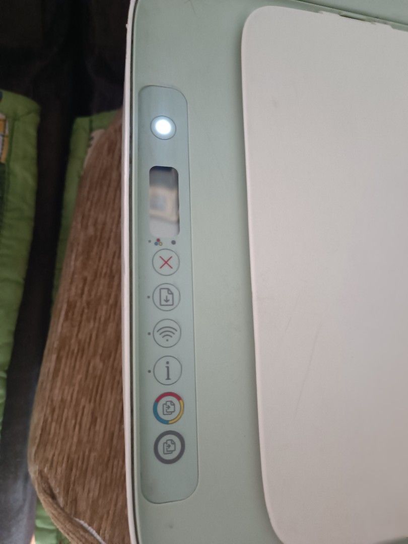 HP DeskJet 2777 Printer (Category: Printers, Scanners & Copiers) located in Quezon City. Submitted by janricaf (Listing ID 1360608245, Image 3). Description: FOR SALE: HP DeskJet Printer 2777 WORKING!!! Only needs ink cartridge replacement (Both Colored and Black 682) Can use manually and online (Wifi connected and App controlled) Functions: Print, copy, scan Print Speed: Up to 7.5 ppm (black), up to 5.5 ppm (color) Print Resolution: Up to 1200 x