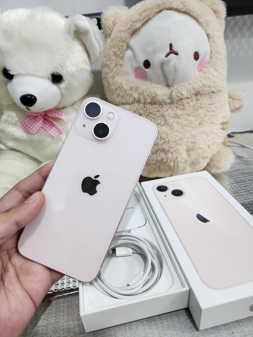 IPHONE 13 MINI 128GB pink 85% (Category: iPhone 13 Series) located in Mandaluyong City. Submitted by cellspaceph (Listing ID 1360593340, Image 1). Description: IPHONE 13 MINI 128GB (pink) factory unlocked 85% battery health All working Any sim issue: minimal dent (lens) Php17,500 ‼️ with original box no swap.