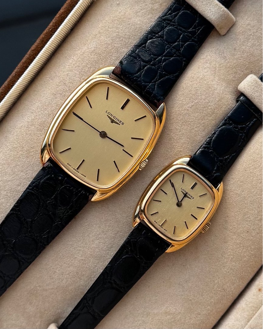 Longines Rectangular Couple watch, Men's Fashion, Watches & Accessories ...