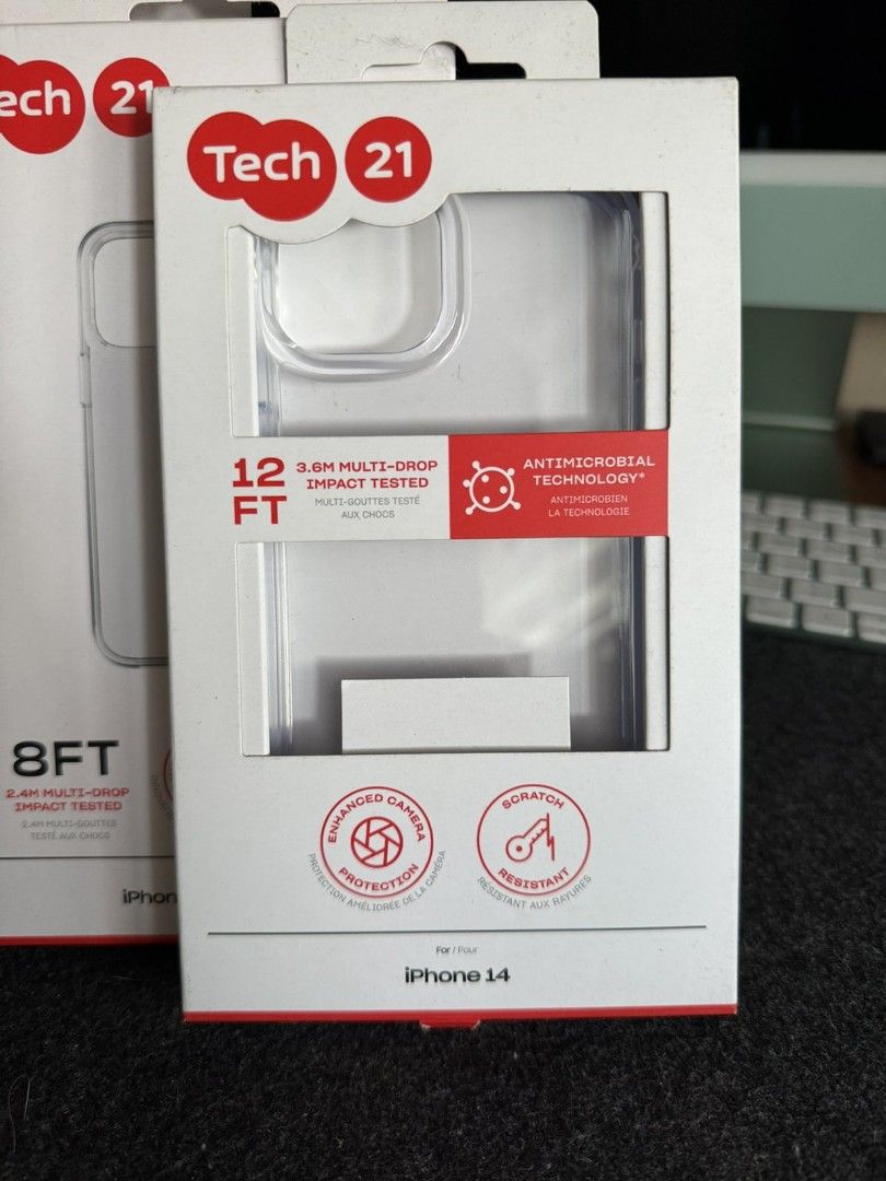 Original Tech21 Clear ShockProof Case for iPhone 14 (Category: Cases & Sleeves) located in Manila. Submitted by mercedgret74092 (Listing ID 1360607059, Image 2). Description: Available on hanf.