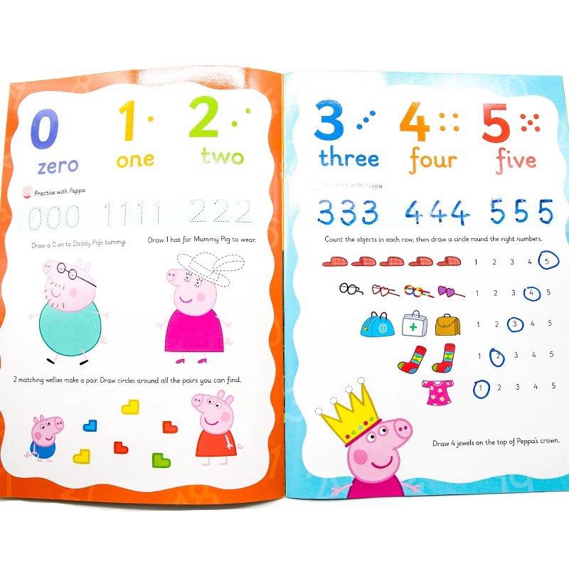 Peppa Pig Children Wipe Clean Workbooks with Marker pens first words ...