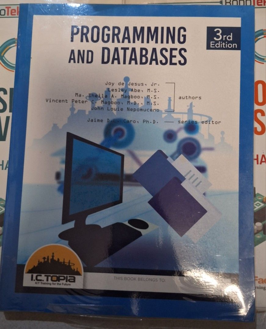 Programming and Database (Category: Textbooks) located in Manila. Submitted by singingmamay (Listing ID 1360666825, Image 1). Description: never used with cover location is binondo gcash payment only.