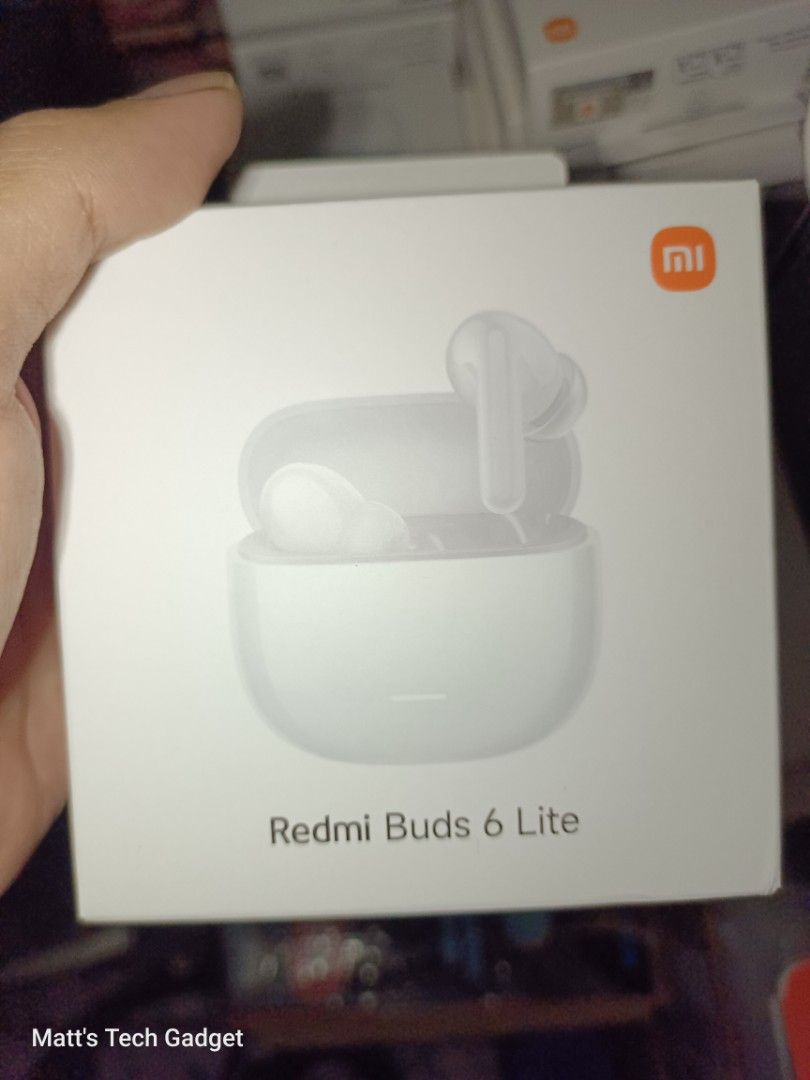 Redmi Buds 6 Lite Global Brandnew Sealed (Category: Earphones) located in Pasig City. Submitted by matts.tech.gadget (Listing ID 1360693042, Image 3). Description: Selling Brandnew Sealed Redmi Buds 6 Lite Black, Blue and white available- P799 Only Lower than mall price 100% Original can be connect using xiaomi earbuds app Anc Transparency Deep Bass Bluetooth 5.4 Low Latency Gaming Dual Mic for Call noise reduction Up to 38 Hrs Batt life with cha