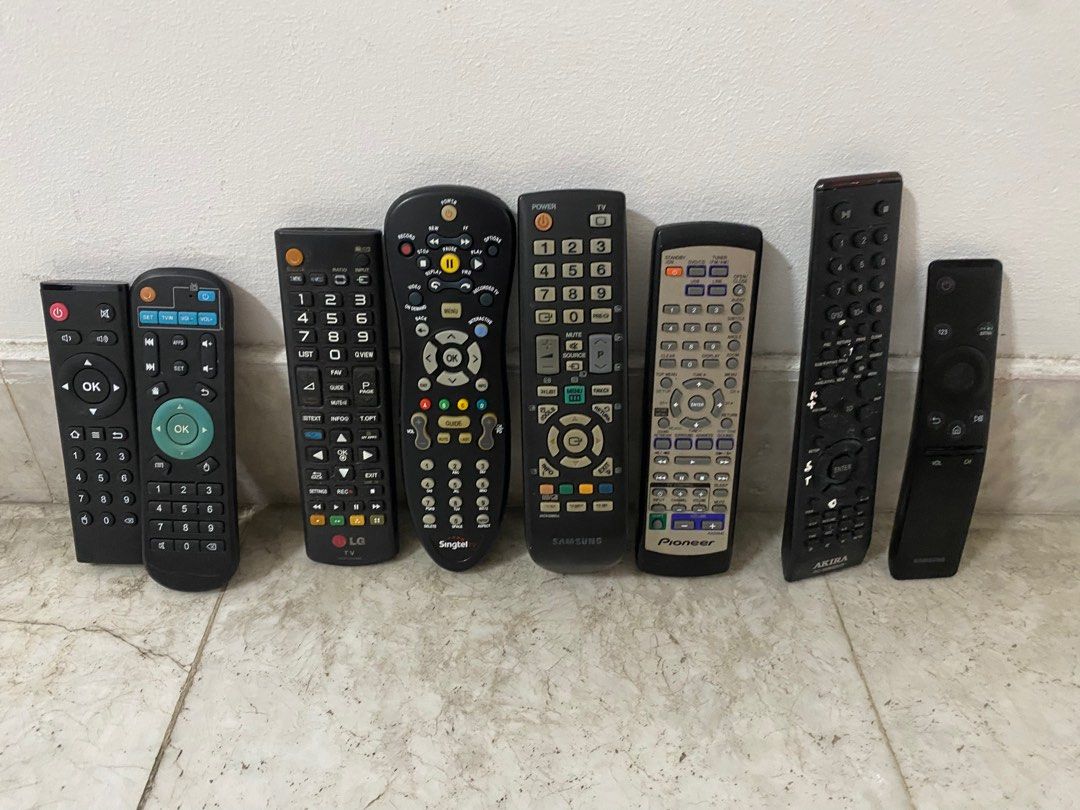 Remote Control (Category: TV Parts & Accessories) located in Singapore. Submitted by limhoo (Listing ID 1360655911, Image 1). Description: Variety remote control .