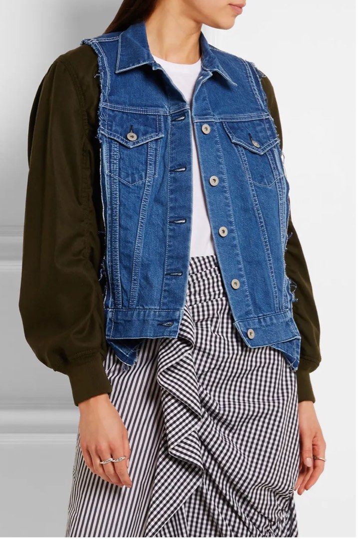 SACAI DENIM PANELED WOOL TWILL BOMBER JACKET (Category: Luxury Apparel) located in Arayat. Submitted by angels_closet247 (Listing ID 1360652822, Image 1). Description: Armpit to Armpit/widht 23 Length/25 Shoulder:17.5 Sleeve Length 23.5 fittings is Large Excellent Condition Issue ,0 😉Message if you have any other question about sizing. We do shipping nation wide I’m also open for video call so that you can see the item you ‘re interested to buy.