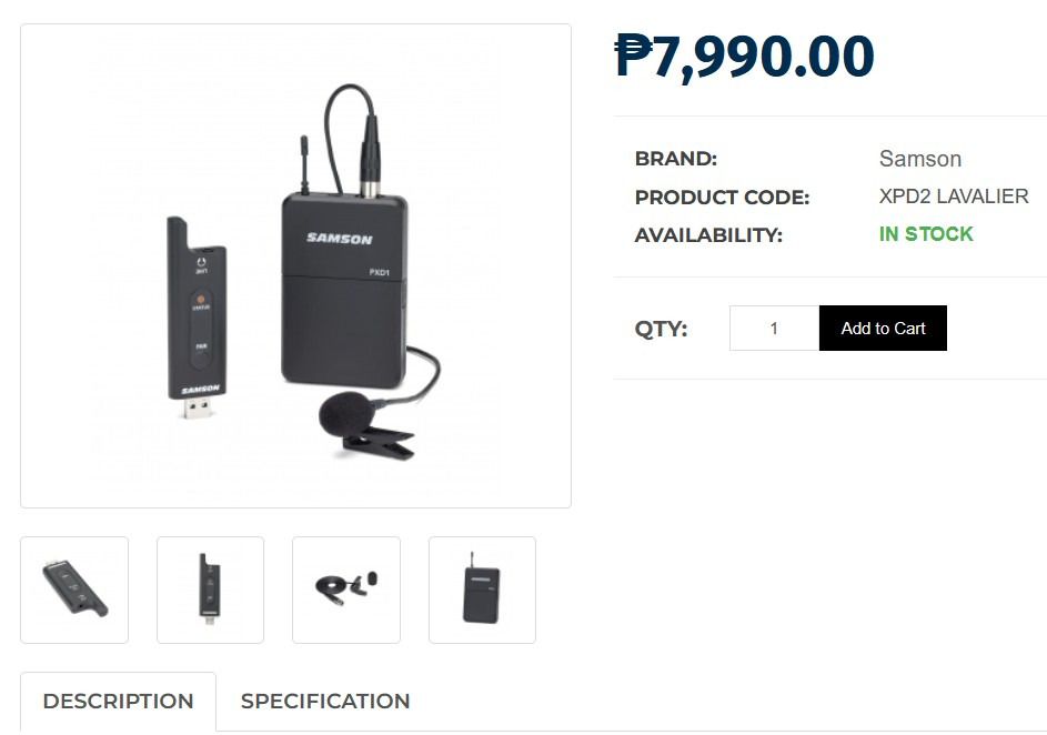 Samson XPD2 Wireless Headset USB (Category: Headphones & Headsets) located in Tarlac. Submitted by youraveragepcgamer (Listing ID 1360689278, Image 3). Description: Samson XPD2 Headset Wireless USB Price: 5600 Conditon: Brand New still in box Great for public speaking / church .