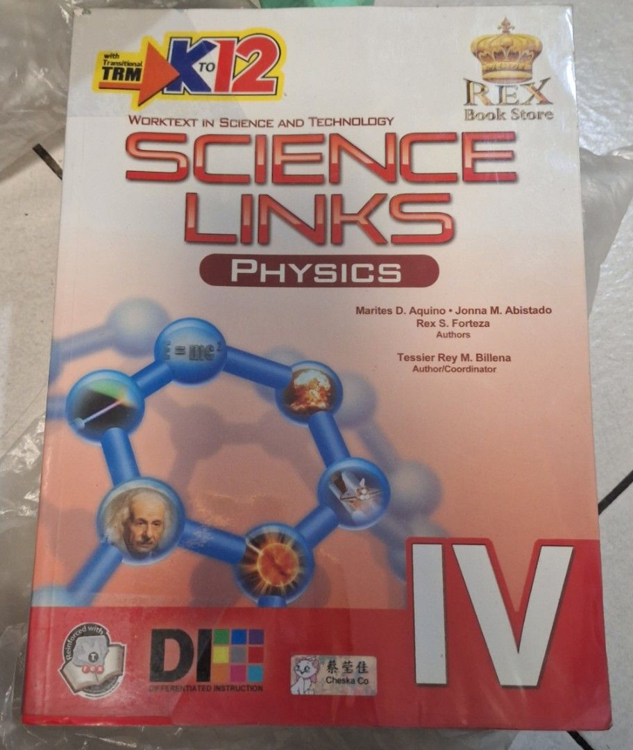 Science Links physics chemistry (Category: Textbooks) located in Manila. Submitted by singingmamay (Listing ID 1360665236, Image 1). Description: minimal to no markings gcash payment only location is binondo.