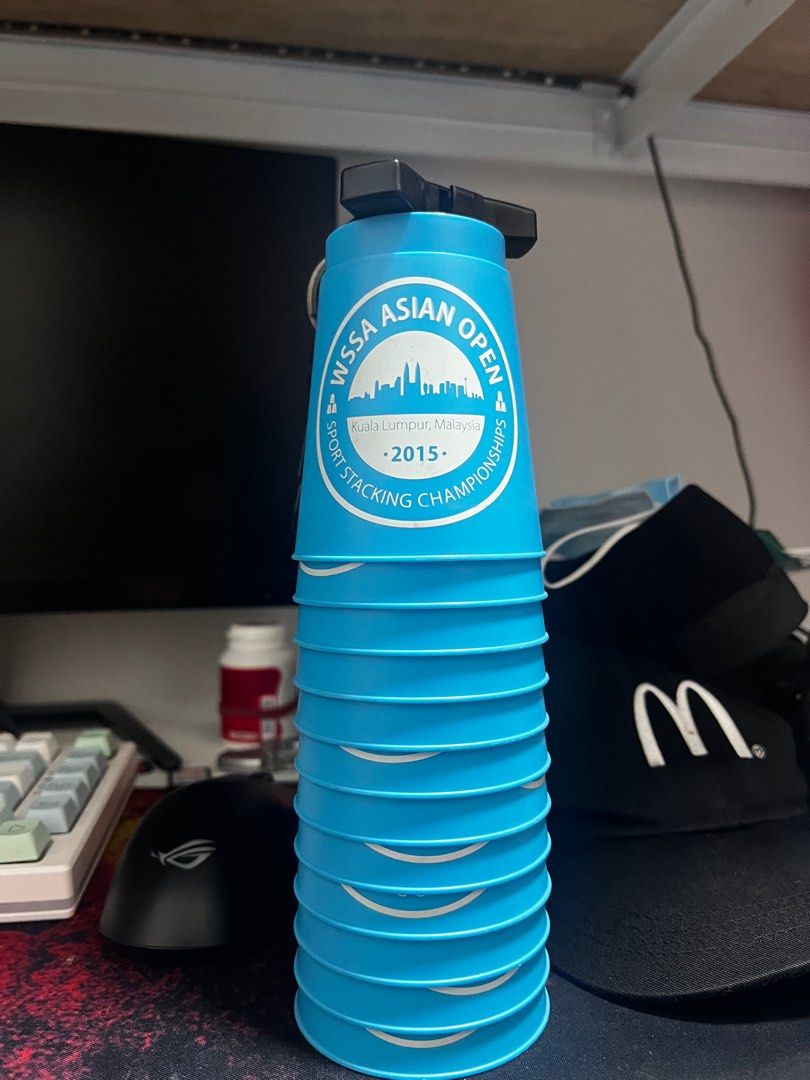 speed stack cups (Category: Other Sports Equipment and Supplies) located in Singapore. Submitted by eating67 (Listing ID 1360707929, Image 1). Description: used for competition back in 2019 stopped using it since.