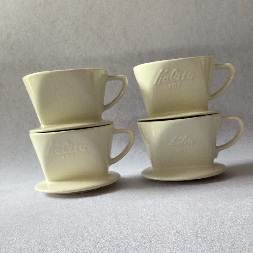 Take all 4 Kalita 101 Ceramic Dripper (Category: Coffee & Tea Tableware) located in Davao. Submitted by atbpshop192593 (Listing ID 1360663691, Image 3). Description: Php400 Take all 4 Kalita 101 Ceramic Dripper *Last price posted *Sold as is *chips on 1 dripper (last pic) First to pay.