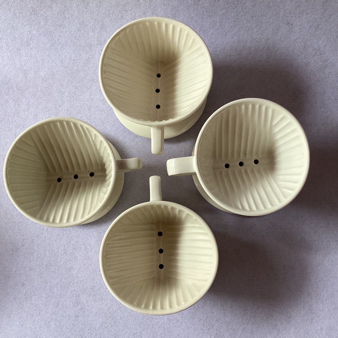 Take all 4 Kalita 101 Ceramic Dripper (Category: Coffee & Tea Tableware) located in Davao. Submitted by atbpshop192593 (Listing ID 1360663691, Image 2). Description: Php400 Take all 4 Kalita 101 Ceramic Dripper *Last price posted *Sold as is *chips on 1 dripper (last pic) First to pay.