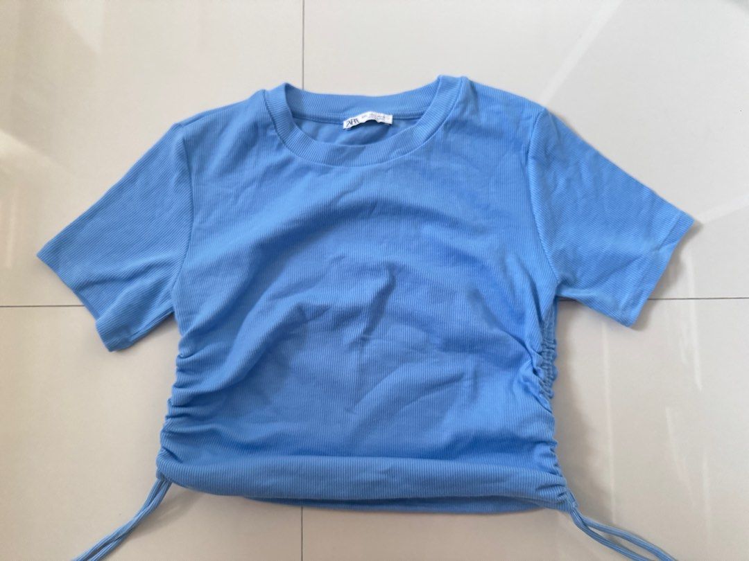 Zara Side Tie Shirt (Blue) (Category: Shirts) located in Santa Rosa. Submitted by hello8713 (Listing ID 1360649556, Image 1). Description: .