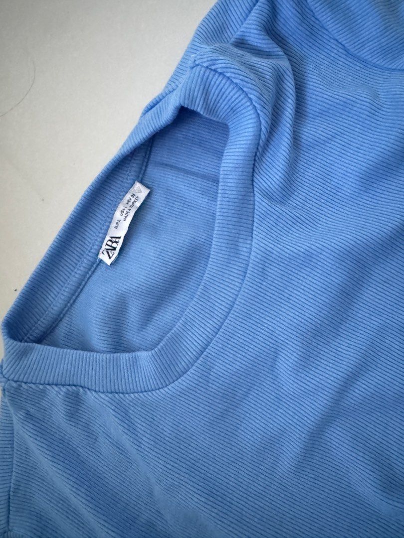 Zara Side Tie Shirt (Blue) (Category: Shirts) located in Santa Rosa. Submitted by hello8713 (Listing ID 1360649556, Image 2). Description: .