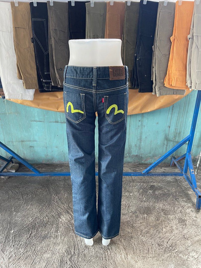 #2 evisu women pants (Category: Announcements) located in Manila. Submitted by teampuyat224792 (Listing ID 1360733953, Image 1). Description: women evisu pants apple green logo - waistline - 29 - length - 39 - hem 7 - condition - Excellent Silver logo - waistline - 29 - length - 43.5 - hem - 8.5 - condition - Excellent cream logo - waistline - 30 - length - 36 - hem - 6.5 - condition - Excellent daicock - waistline - 30 - length - 42 - hem - 7 - 